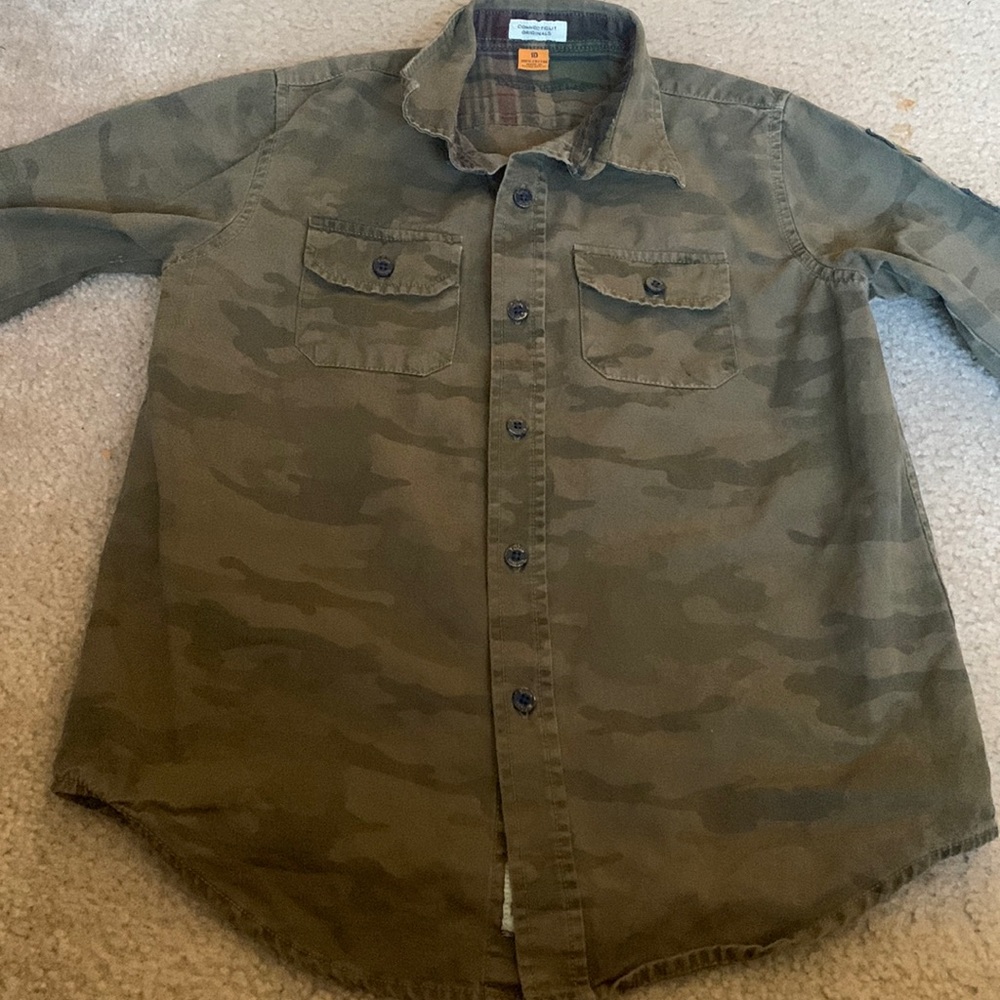 Boys Tailor Vintage Camo button down